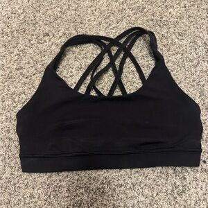 Lululemon Athletica Black Crossback Sports Bra